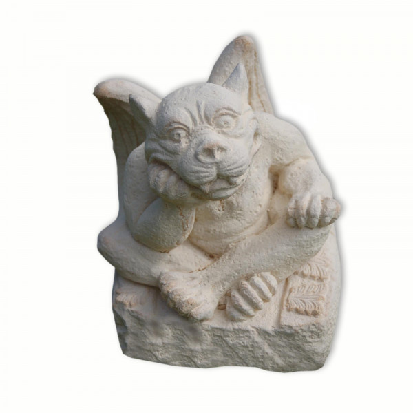 sitzender Flug Gargoyle aus Sandstein