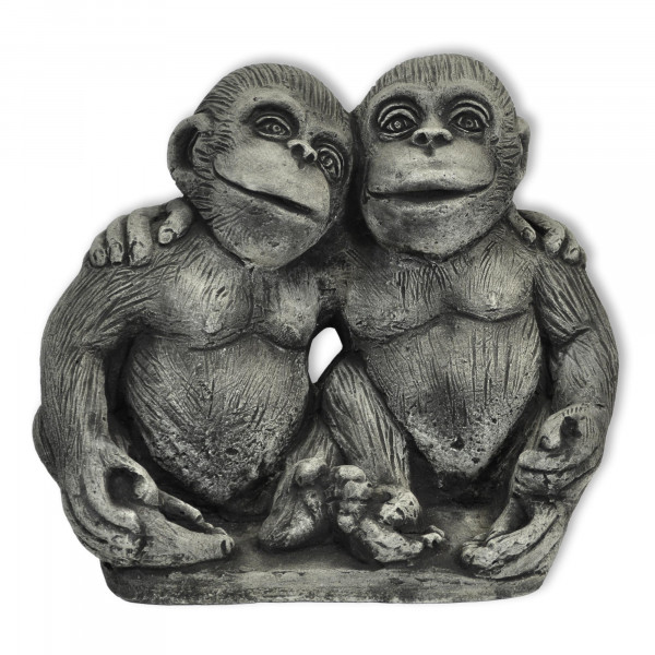 Affenpaar aus Steinguss