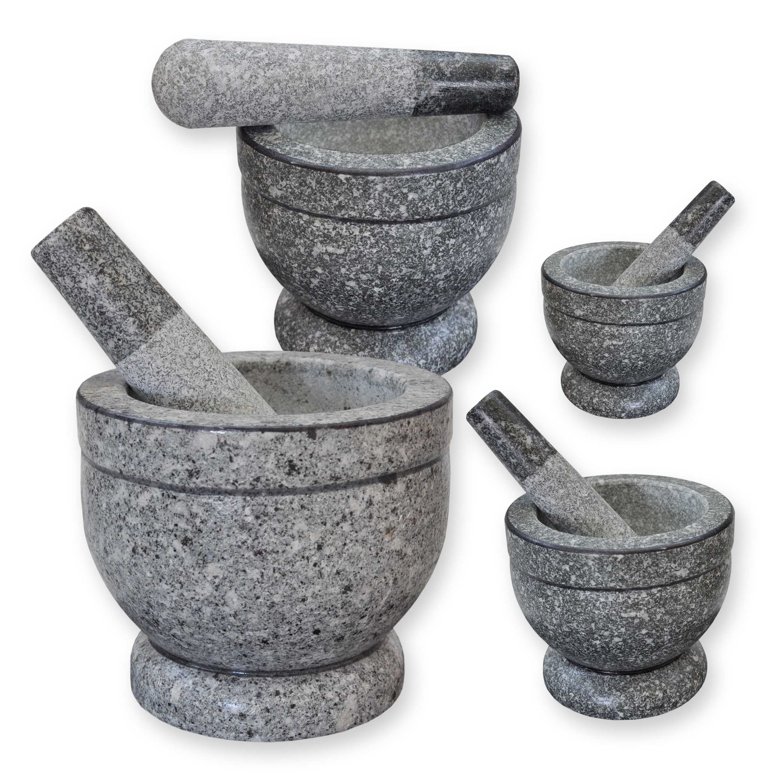 Granite mortar + pestle