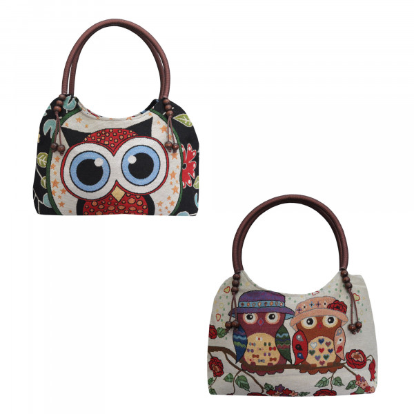 Handtasche mit Eulenmuster