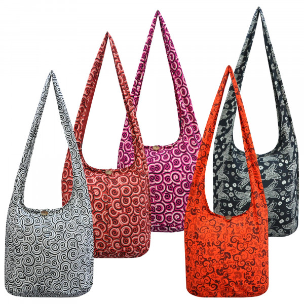 Beuteltasche Spiralen/Kreise/Schmetterling Übersicht