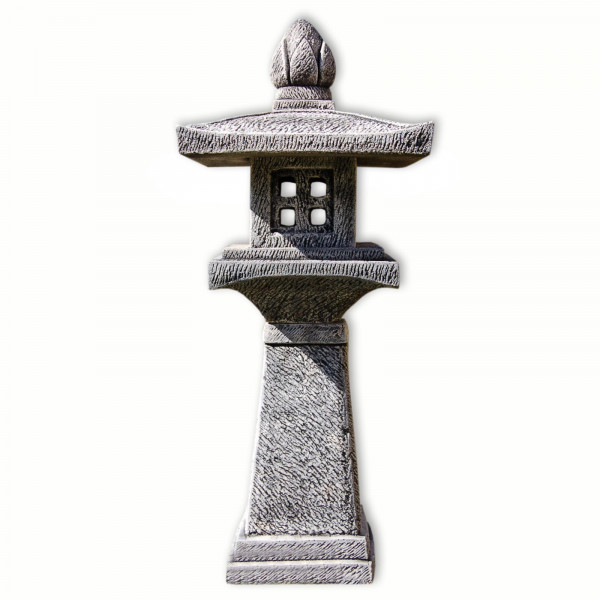 1 stöckige Japanlampe in grau aus Sandstein