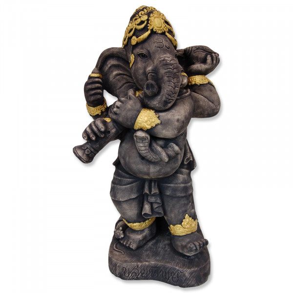 Ganesha mit Muscheltrompete aus Sandstein