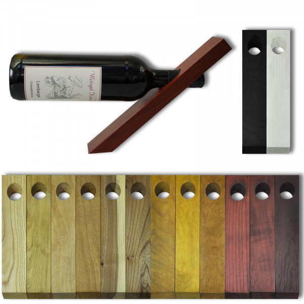 Weinflaschenhalter, Magic Balance (Holz Farblich gebeizt)