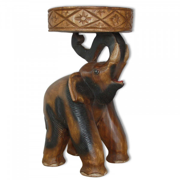 Small elephant table, pedestal table, stool