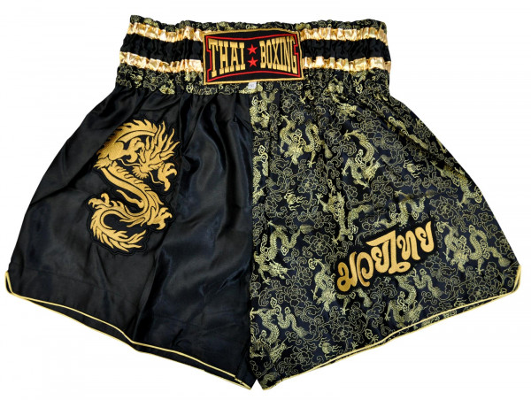 Muay Thai Boxing Shorts Schwarz/Gold