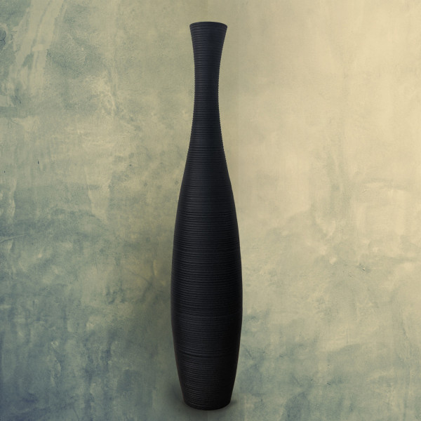 Bodenvasen aus Mangoholz schwarz