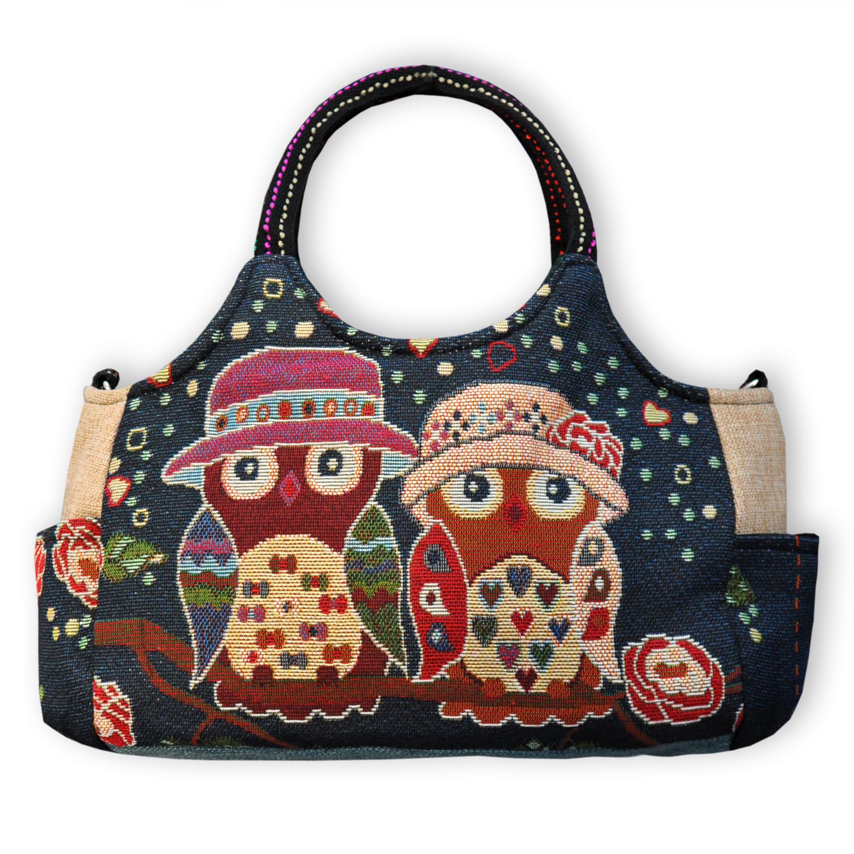 Handtasche,mit,Eulenmotiv