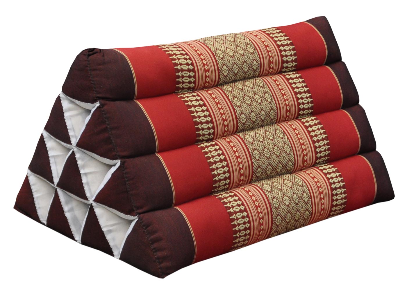 Thai Triangular Cushion Red